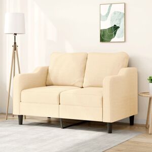 vidaXL 2-personers sofa 120 cm stof cremefarvet