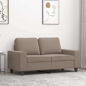 vidaXL 2-personers sofa 120 cm mikrofiberstof gråbrun