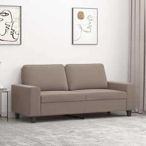 vidaXL 2-personers sofa 140 cm mikrofiberstof gråbrun