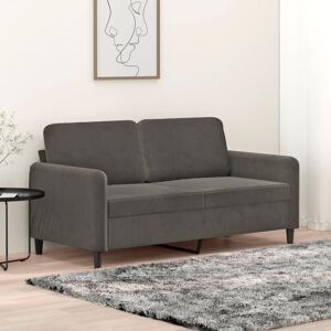 vidaXL 2-personers sofa 140 cm fløjl mørkegrå