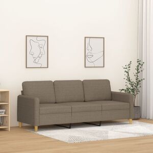 vidaXL 3-personers sofa 180 cm stof gråbrun