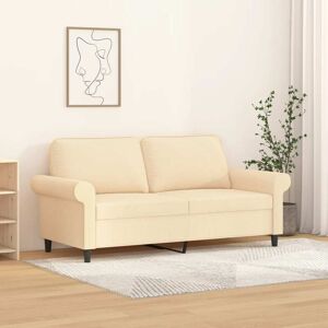 vidaXL 2-personers sofa 140 cm stof cremefarvet