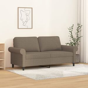 vidaXL 2-personers sofa 140 cm stof gråbrun