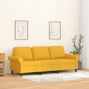 vidaXL 3-personers sofa 180 cm stof lysegul