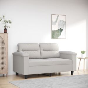 vidaXL 2-personers sofa 120 cm mikrofiberstof lysegrå