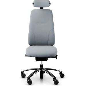 RH Logic 220 Ergonomisk kontorstol, Stof Light Grey (Select SC60139), Nakkestøtte Ja, Armlæn Nej, Valg af hjul Hjul til bløde gulve