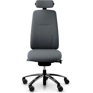 RH Logic 220 Ergonomisk kontorstol, Stof Grey (Select SC60003), Nakkestøtte Ja, Armlæn Nej, Valg af hjul Hjul til hårde gulve