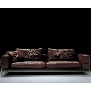 Flexform Lifesteel Sofa - 240cm - Mørkebrun Læder