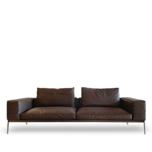 Flexform Lifesteel sofa 240cm - Mat Kastanie Læder