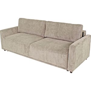 My Home Macy Sovesofa, Beige Fløjl 90 Cm 221 Cm