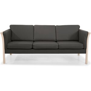 My Home Oxford 3 Pers. Sofa, Sort Læder 83 Cm 197 Cm