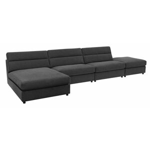 My Home More Sofa M. Chaiselong Og Puf, Antracit 87 Cm 406 Cm