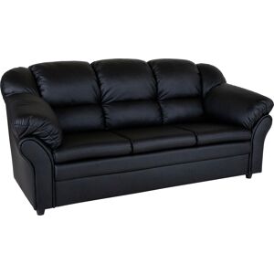 My Home Chalton 3 Pers. Sofa, Sort Pu 100 Cm 210 Cm