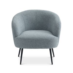 Conrad loungestol EGG BLUE stof med sort metalben