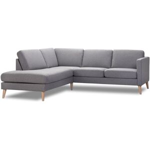 ASK hjørnesofa med venstre open-end Lysegrå 226x219cm