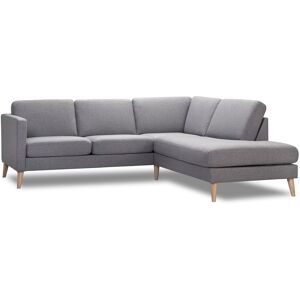 ASK hjørnesofa med højre open-end Lysegrå 226x219cm