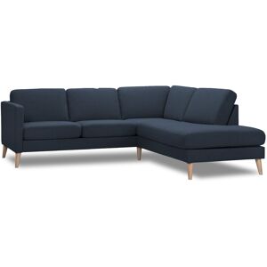 ASK hjørnesofa med højre open-end Navy Blå 226x219cm