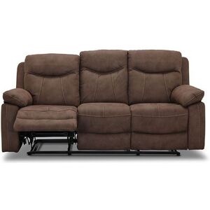 Boston recliner 3 personers Biograf sofa, Brun stof