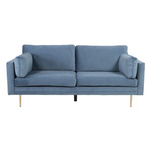 Boom 3 pers. sofa - blå polyester og metal