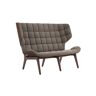 NORR11 Mammoth Sofa Velvet SH: 35,5 cm - Dark Smoked Oak/Velvet Taupe 710