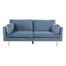 Boom 3 pers. sofa - blå polyester og metal