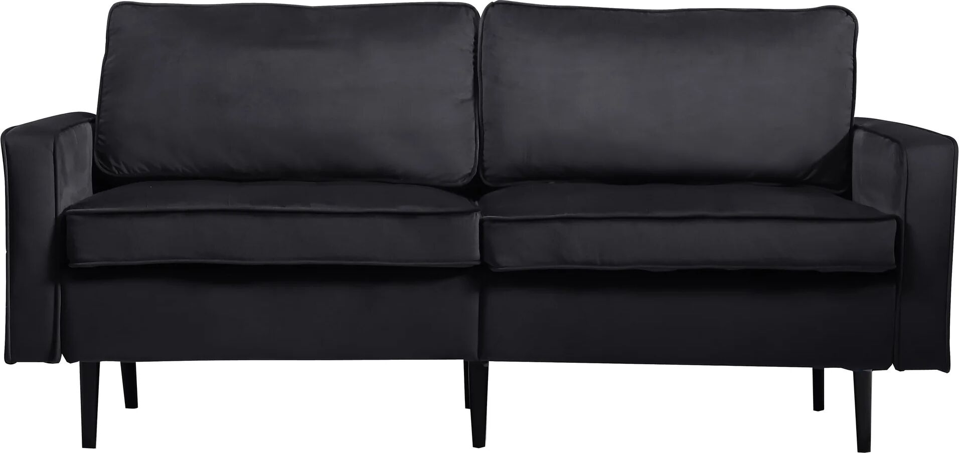 Nimara.dk Lucy - 3 Personers Sort Velour Sofa