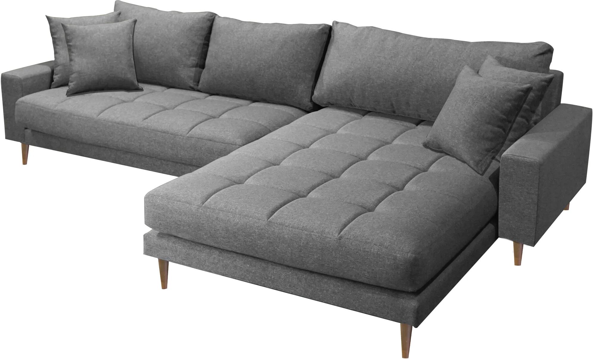 Nimara.dk Asta - Højrevendt Chaiselong Sofa Grå - 290 Cm