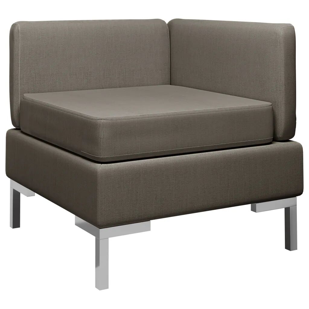 vidaXL hjørnesektion til sofa med hynde stof gråbrun