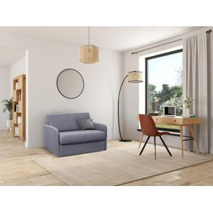 Unique Sillón cama de tela tipo italiano NADOA - Cama de 100 cm - Gris claro