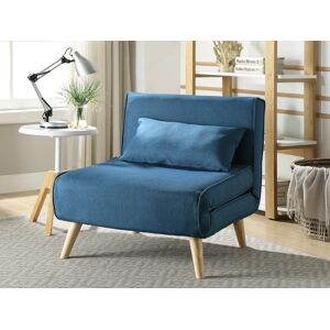 Unique Sillón cama POSIO de tela - Azul