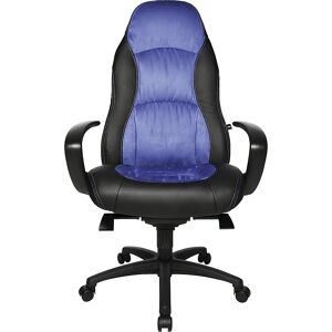 Topstar Sillón giratorio, piel sintética / microfibra, negra / azul