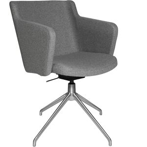 Topstar Sillón para visitas SFH, asiento con articulación 3D y pata en cruz de aluminio, gris claro