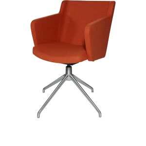 Topstar Sillón para visitas SFH, asiento con articulación 3D y pata en cruz de aluminio, naranja