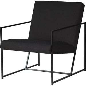 kaiserkraft Sillón lounge STYLE, armazón negro, negro