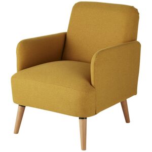 Maisons du Monde Sillón amarillo de haya