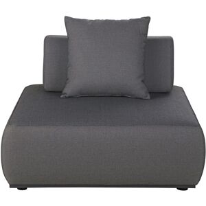 Maisons du Monde Sillón cama de jardín de fibra de poliolefina gris antracita