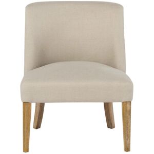 Maisons du Monde Sillón de lino beige