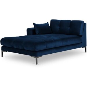 Micadoni Home Chaise longue de angulo izquierdo de terciopelo azul regio