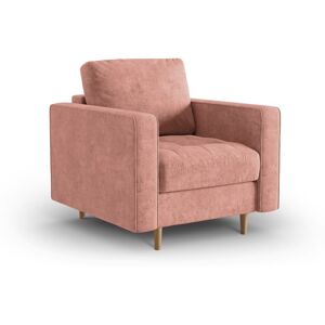 Micadoni Home Sillón de tela rosa