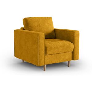 Micadoni Home Sillón de tela amarillo