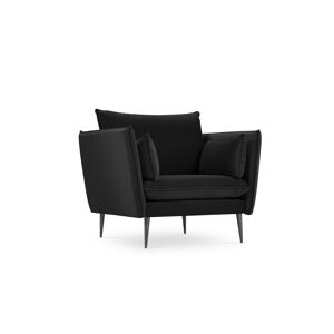 Micadoni Home Sillón de terciopelo negro