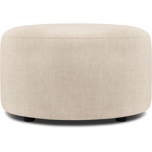 Micadoni Home Puf de terciopelo beige claro