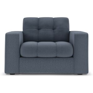 Micadoni Home Sillón de tela azul oscuro