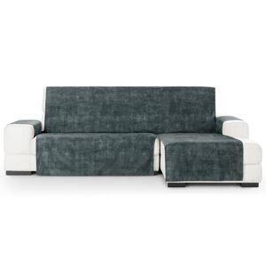 Vipalia Cubre sofá chaise longue derecho aterciopelado azul 250-300 cm