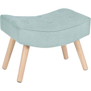 Koketto Home Reposapies estilo nordico tapizado en menta y patas madera