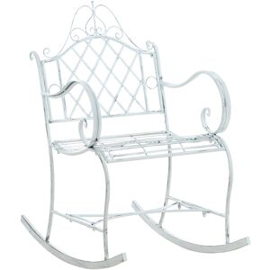 CLP Silla giratoria con asiento en Metal Blanco antiguo