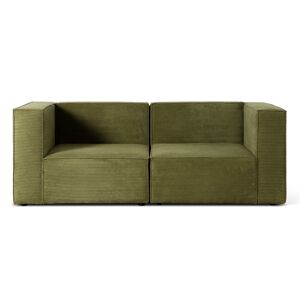 RNT by Really Nice Things Sofa 2 plazas Chaiselongue tapizado pana verde