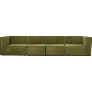 RNT by Really Nice Things Sofa 4 plazas Chaiselongue tapizado pana verde