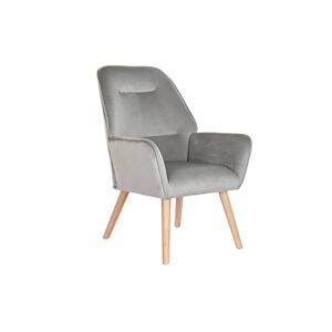 Fijalo Butaca poliester madera gris claro 65x67x93cm