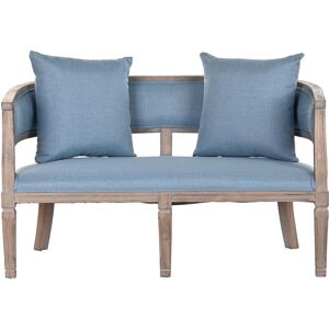 Fijalo Sofa poliester madera de caucho azul 122x69x72cm